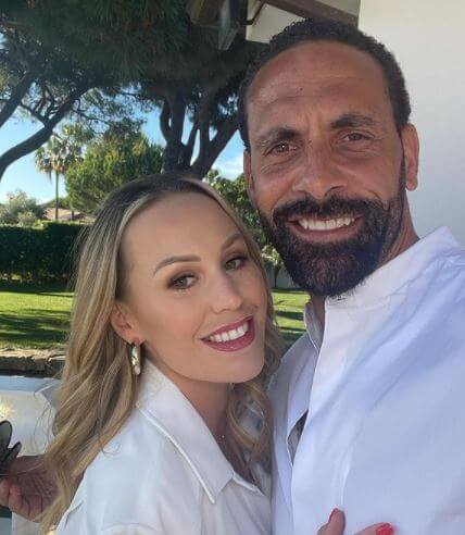 Rebecca Ellison husband Rio Ferdinand with his wife Kate.